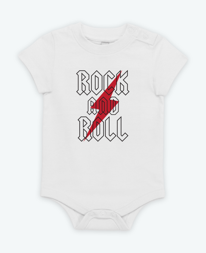 Body Bebé Manga Corta Rock And Roll por Freeyourshirt.com