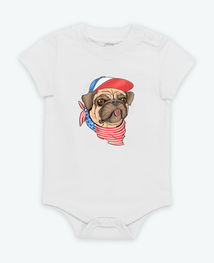 Body Bebé Manga Corta pets american style por Bsaif