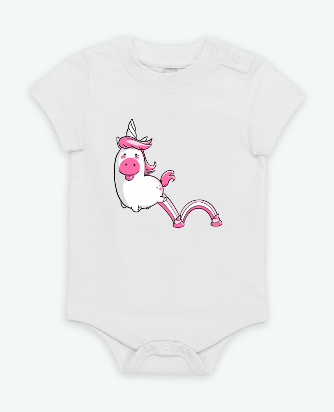Body bébé Licorne Sautillante - Version rose par TOMI AX