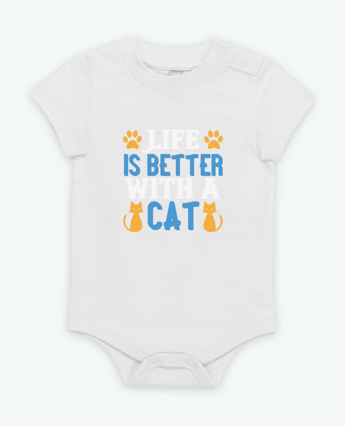 Body bébé La vie est meilleure avec un chat par Boxsoo