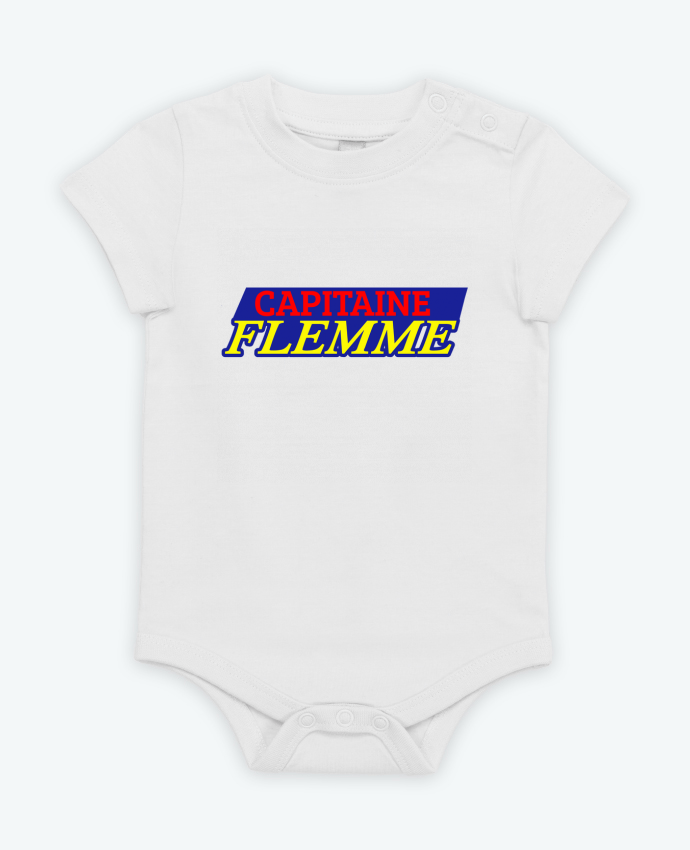 Body bébé Capitaine Flemme par CREATIVE SHIRTS