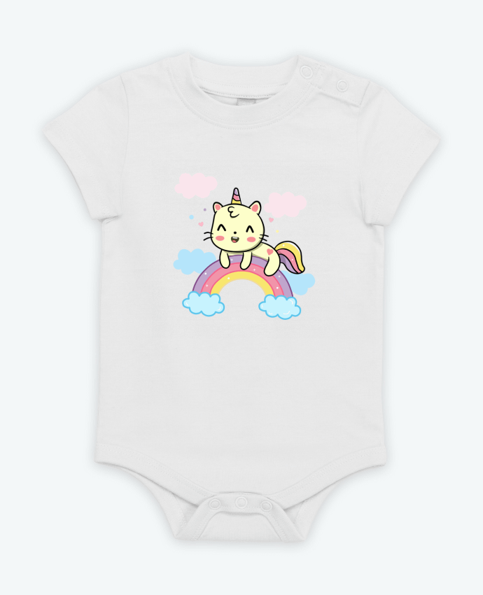 Body bébé Gato Feliz sobre Arcoiris par MaaxLoL