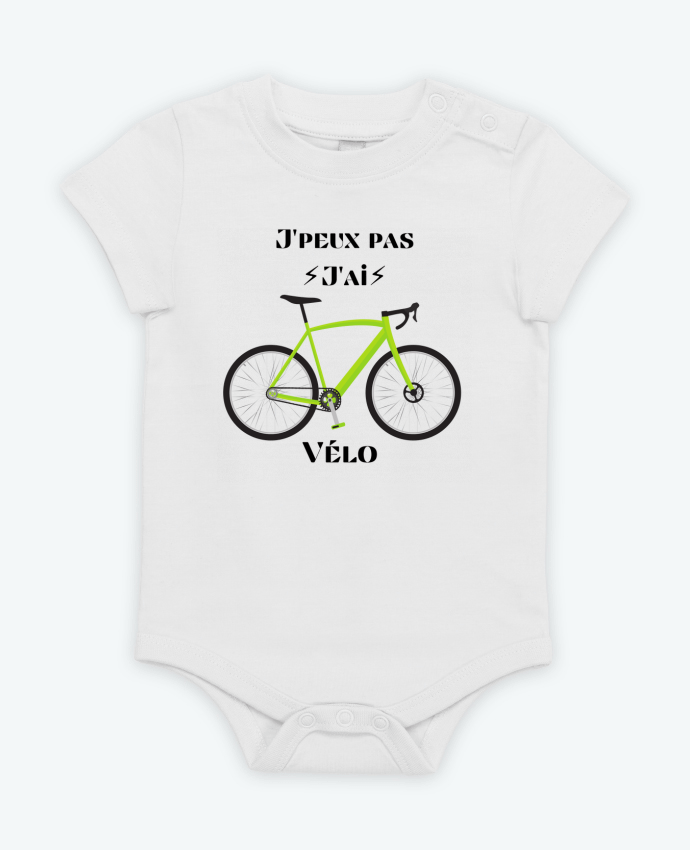 Body bébé J'peux pas j'ai vélo par Maka shop