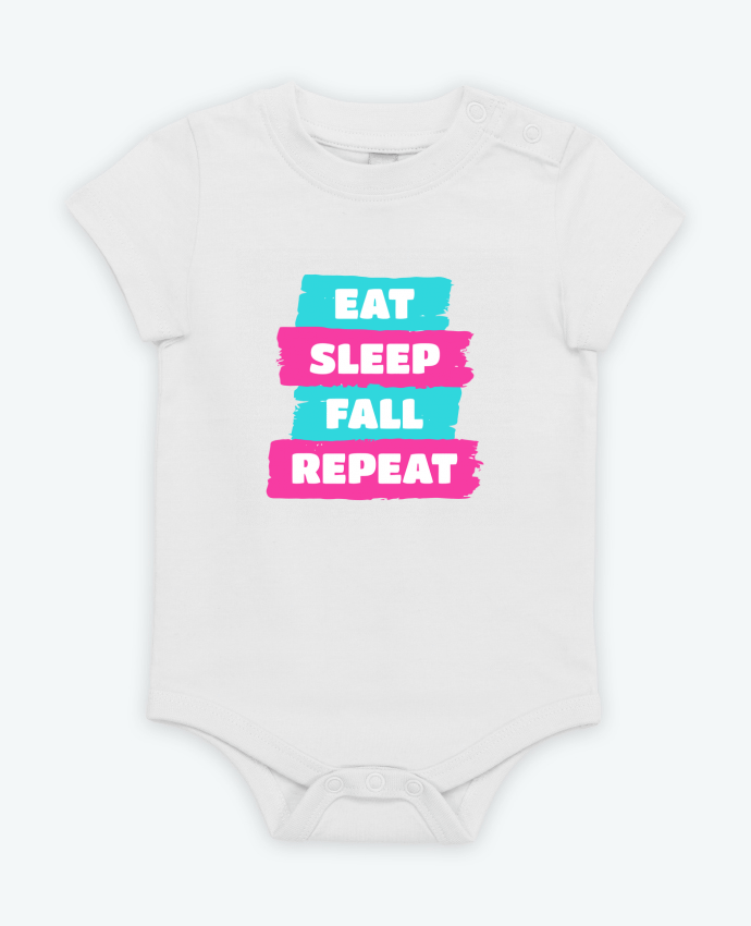 Body bébé Eat Sleep Fall Repeat - Fall Guys par Geekshow