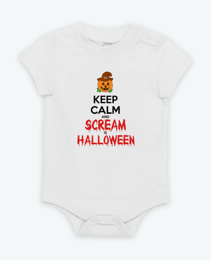 Body bébé Keep Calm and Scream is Halloween par Happinessontheroad