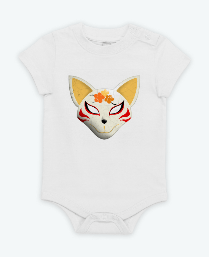 Body bébé Masque renard kabuki par Lamouchenoire