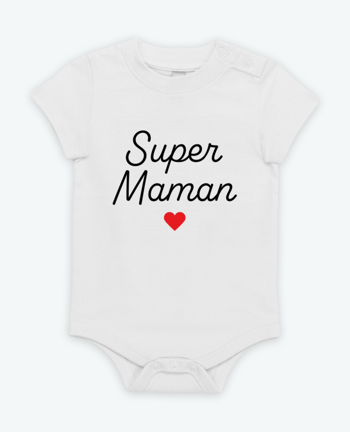 Body bébé Super Maman par Mademoiselle Polly