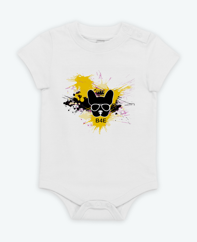 Body bébé Bouledogue Français jaune peinture par Toncadeauperso