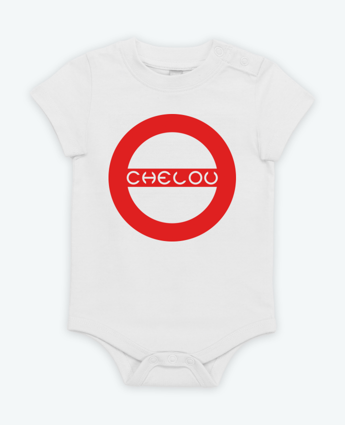 Baby Bodysuit Short Sleeves Chelou - Emblème Rouge by Chelou