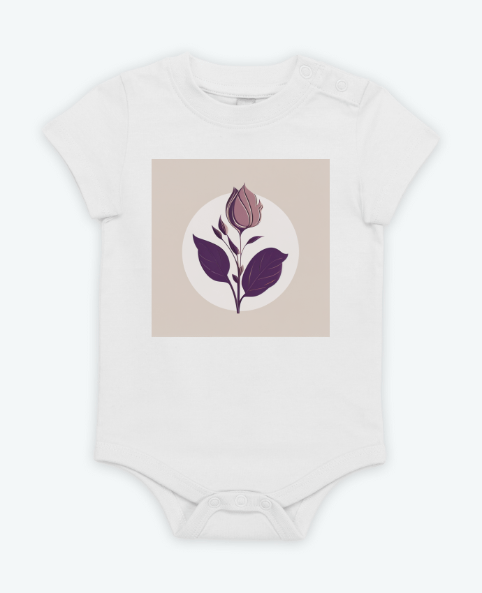 Body bébé Fleur Mauve par Louis_Designs