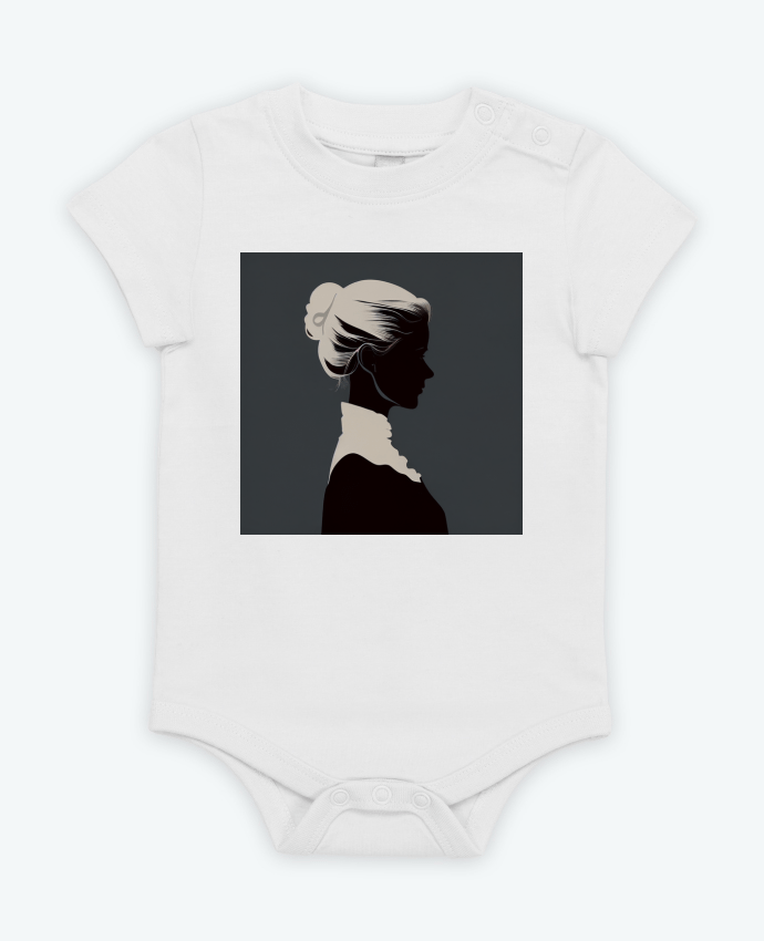 Body Bebé Manga Corta Profil Femme por Louis_Designs