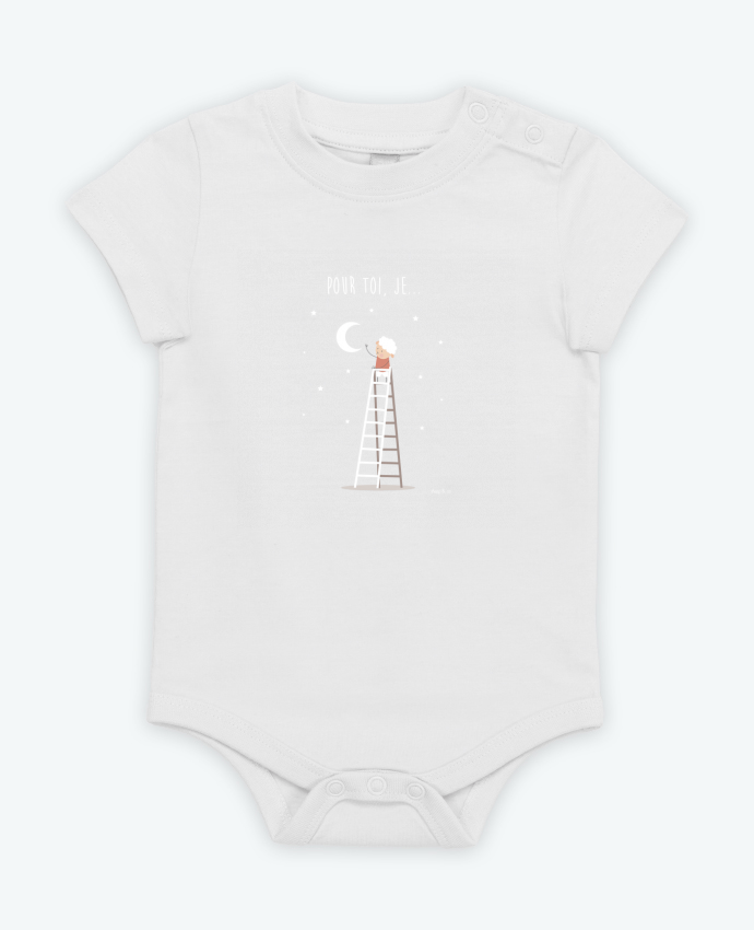 Body bébé Pour toi je... décrocherai la lune par Sheepandco