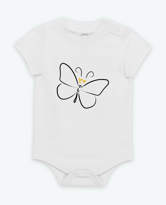 Body bébé Papillon et couronne par Lamouchenoire