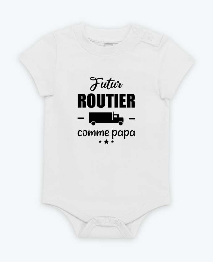 Body bébé Futur routier comme papa, idée cadeau naissance, enfant par Benichan