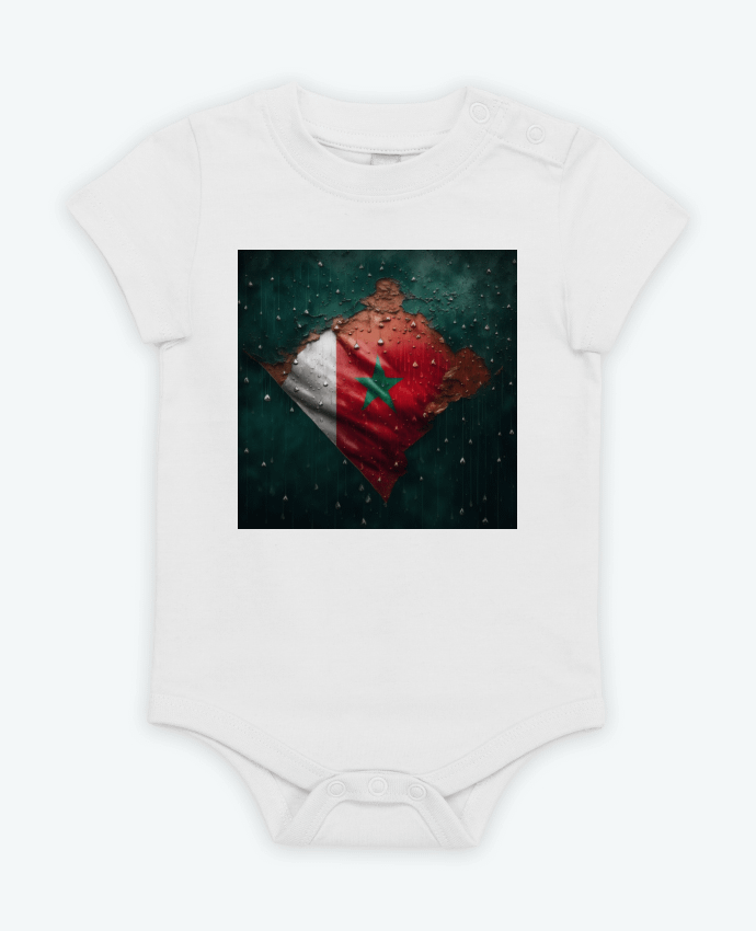 Body bébé Drapeau Maroc sous la Pluie par NewDesignPhoto