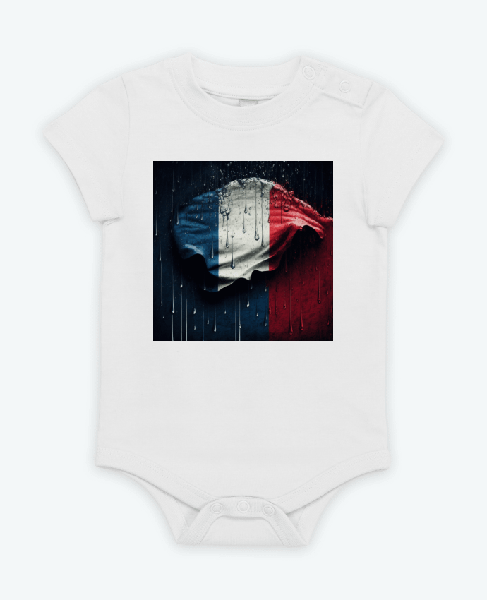Body bébé Drapeau France sous la Pluie par NewDesignPhoto
