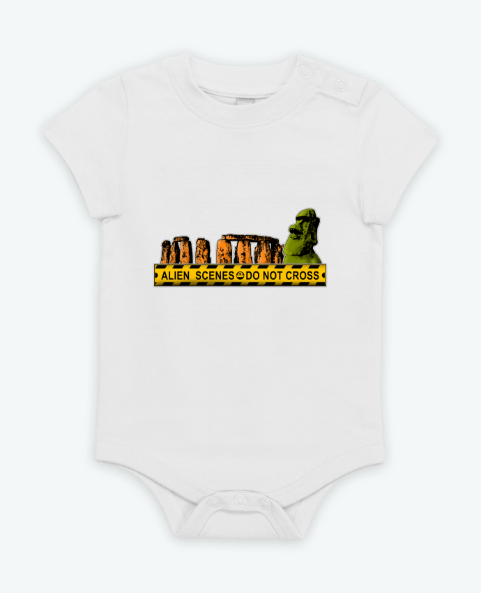 Body bébé Alien Scenes - Moaï et Stonehenge par Geronimo Gorilla SylverBack