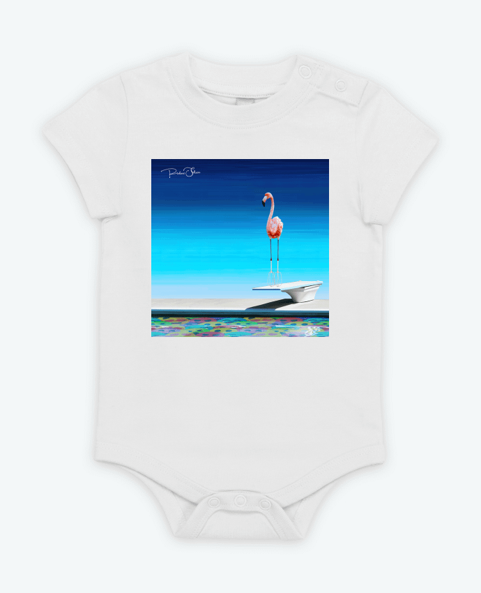 Body bébé Flamingo at the pool par MagicDesign