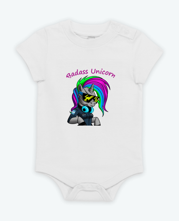 Body bébé Licorne Cyberpunk Badass par Le monde des licornes
