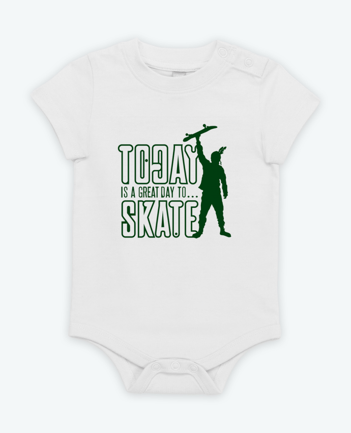 Body bébé Today is a Great Day to Skate - Green par Geronimo Gorilla SylverBack