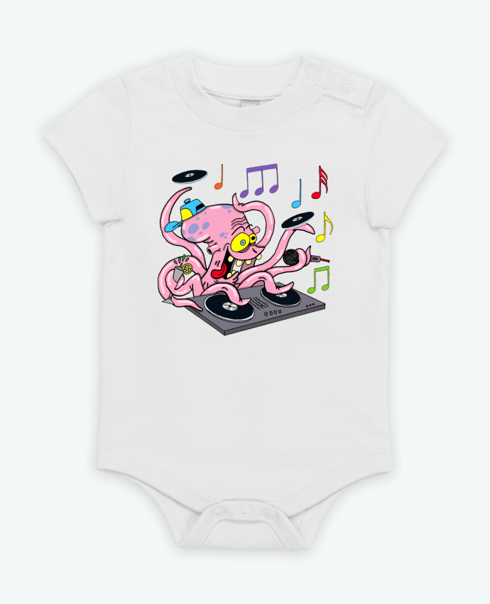 Body bébé Pieuvre deejay par LAGUENY