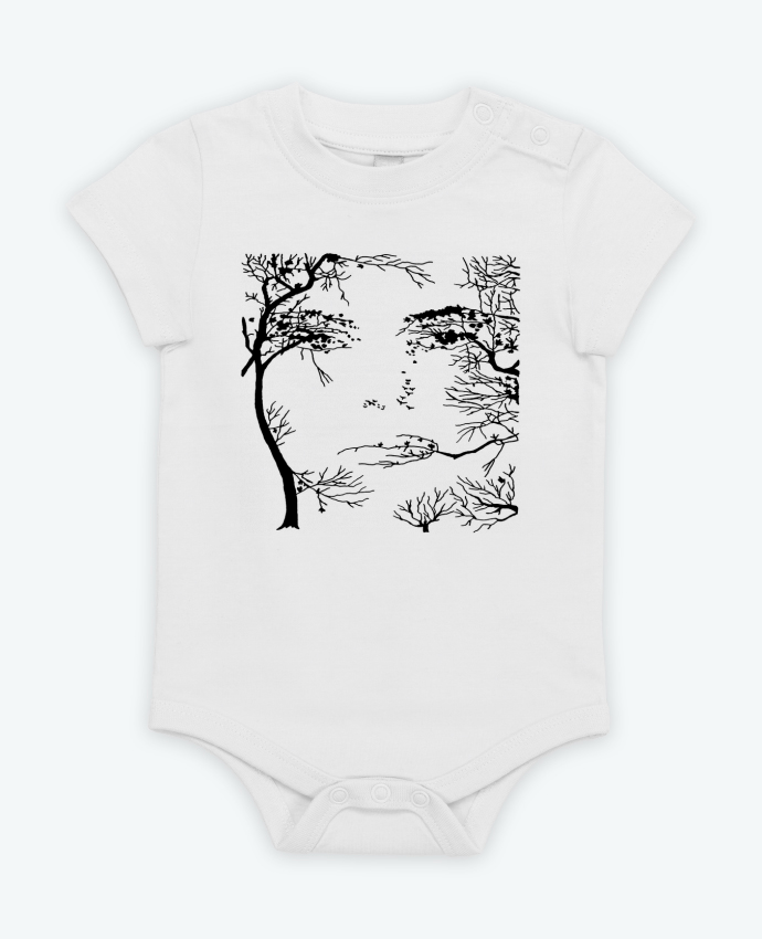 Body bébé Le visage de la forêt par LAGUENY