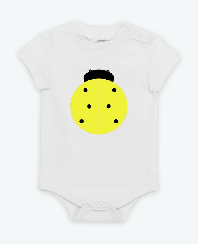 Body bébé Coccinelle jaune par Les Caprices de Filles