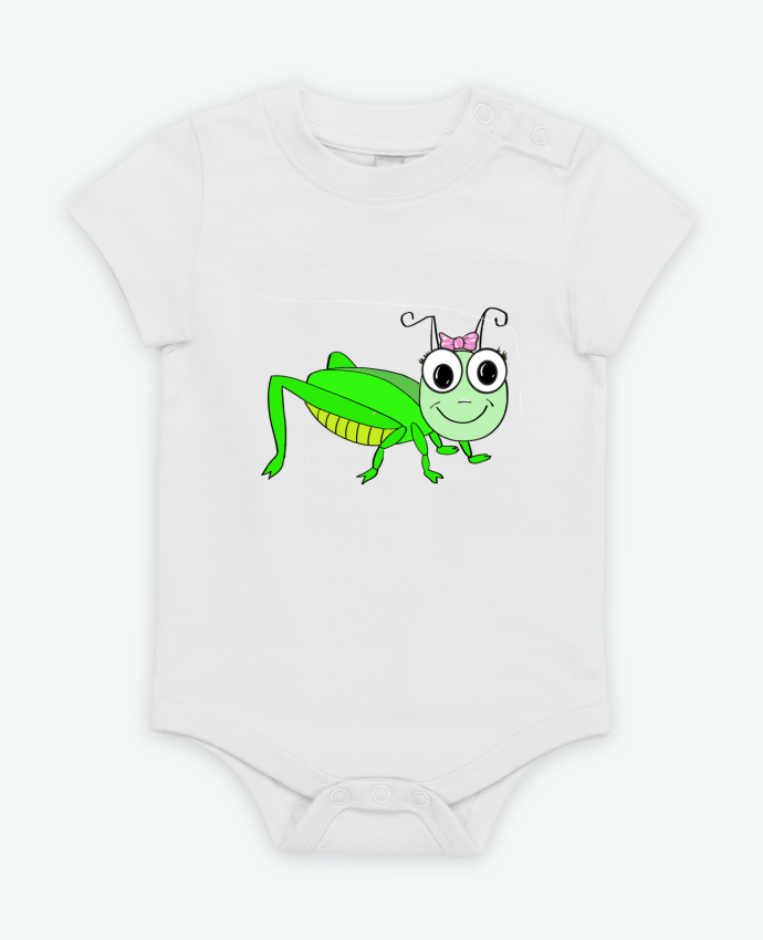Body bébé Mademoiselle Criket, sauterelle par Bief Designs.