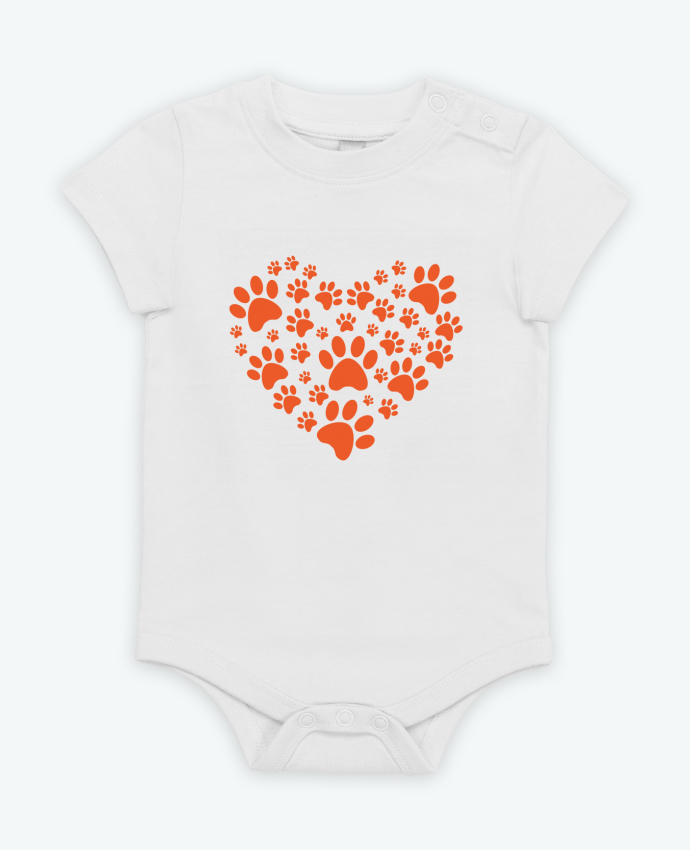 Body bébé Coeur Chien Amour par fredelphi