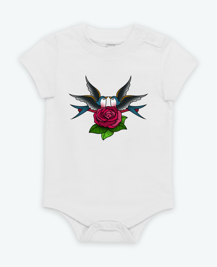 Body bébé Hirondelles tattoo par Lamouchenoire