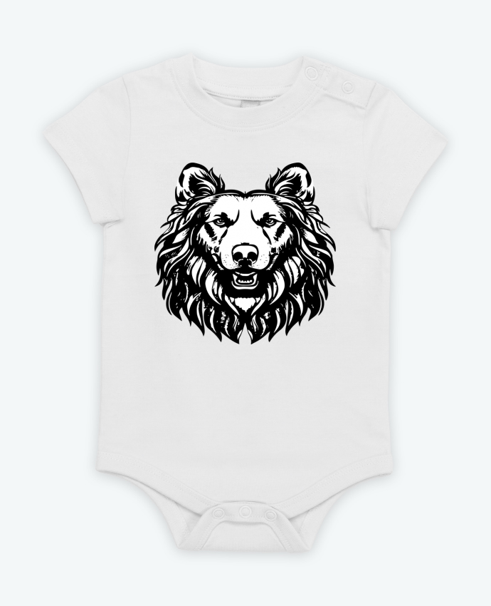 Body bébé King's Crown Canines Black and white par VSGA