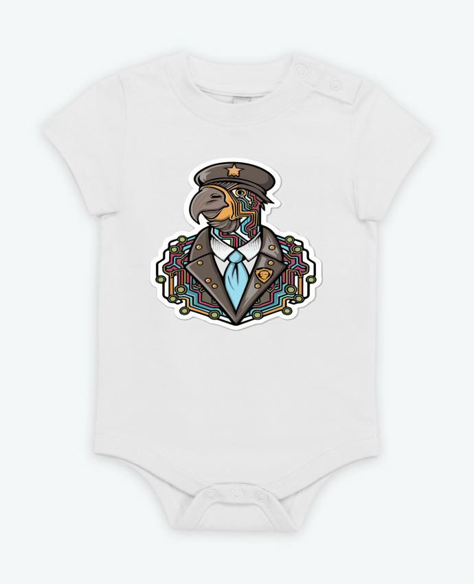 Body bébé Perroquet futuriste par VSGA