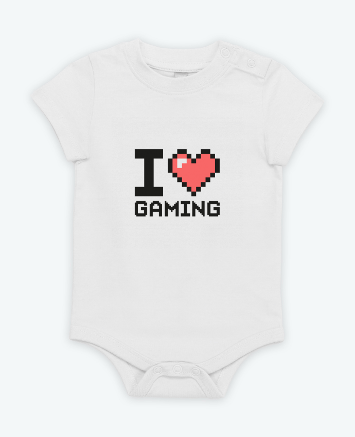 Baby Bodysuit Short Sleeves I LOVE GAMING by Mr moutön