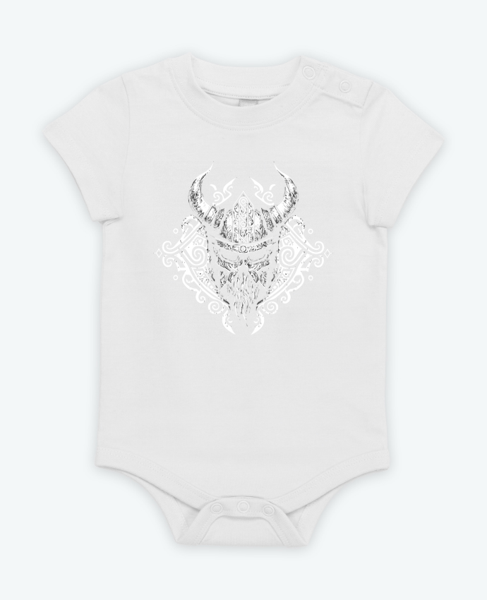 Body bébé Casque Viking à corne par KronoArt