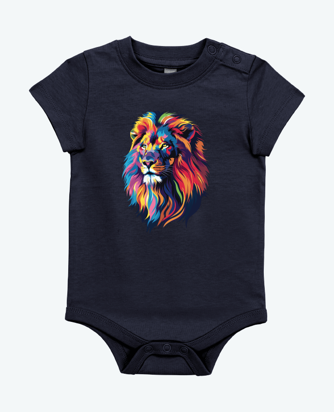 Body bébé Illustration de Lion stylisé par KronoArt