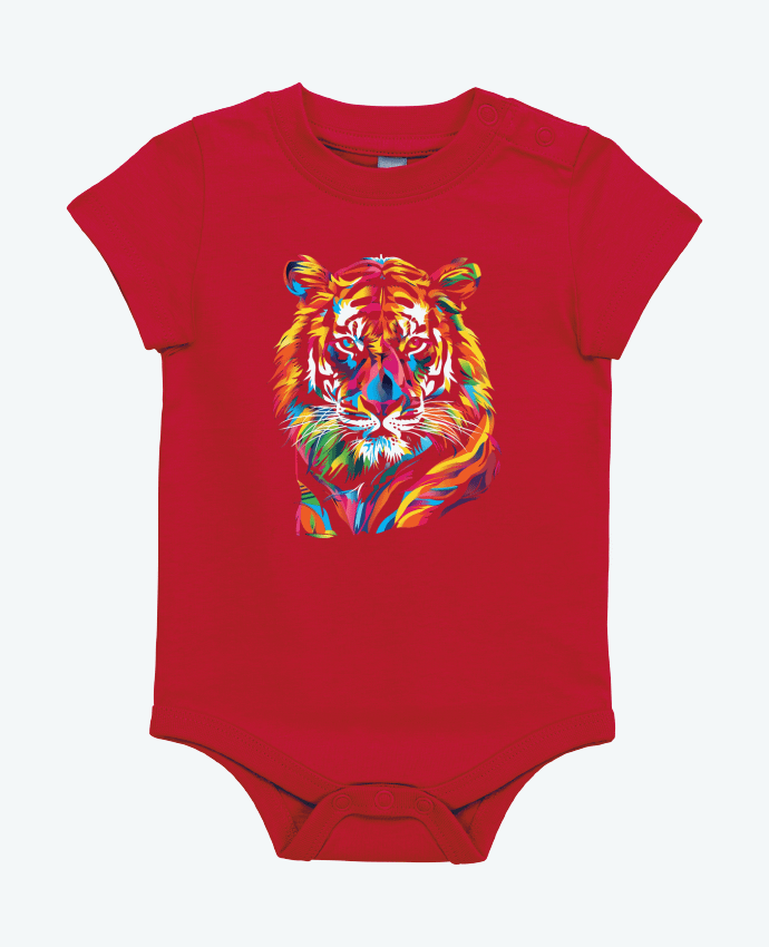 Body bébé Illustration de Tigre stylisé par KronoArt