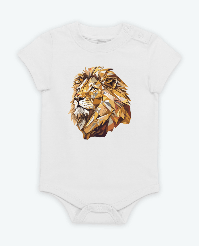 Body bébé Lion stylisé, Géométrique par KronoArt