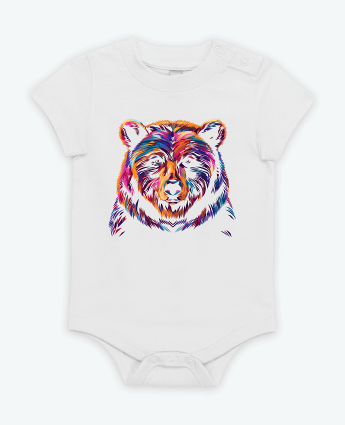 Body bébé Illustration d'Ours stylisé par KronoArt