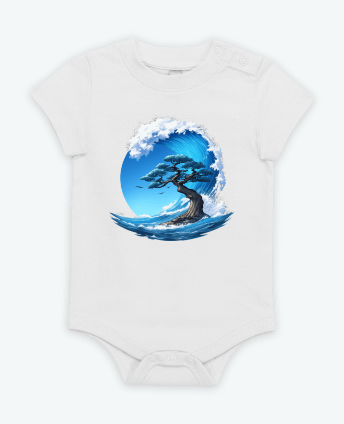 Body bébé Un arbre sous une vague par KronoArt