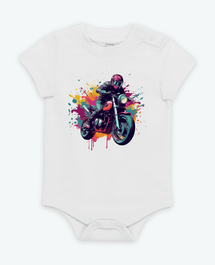Body bébé Moto avec tâche de couleur par KronoArt
