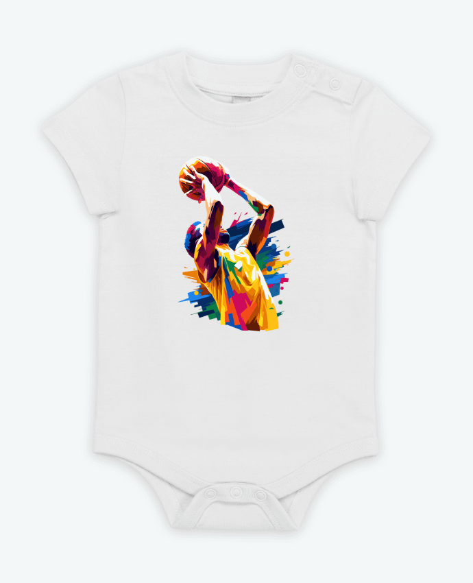 Body bébé Homme qui fait du basket par KronoArt