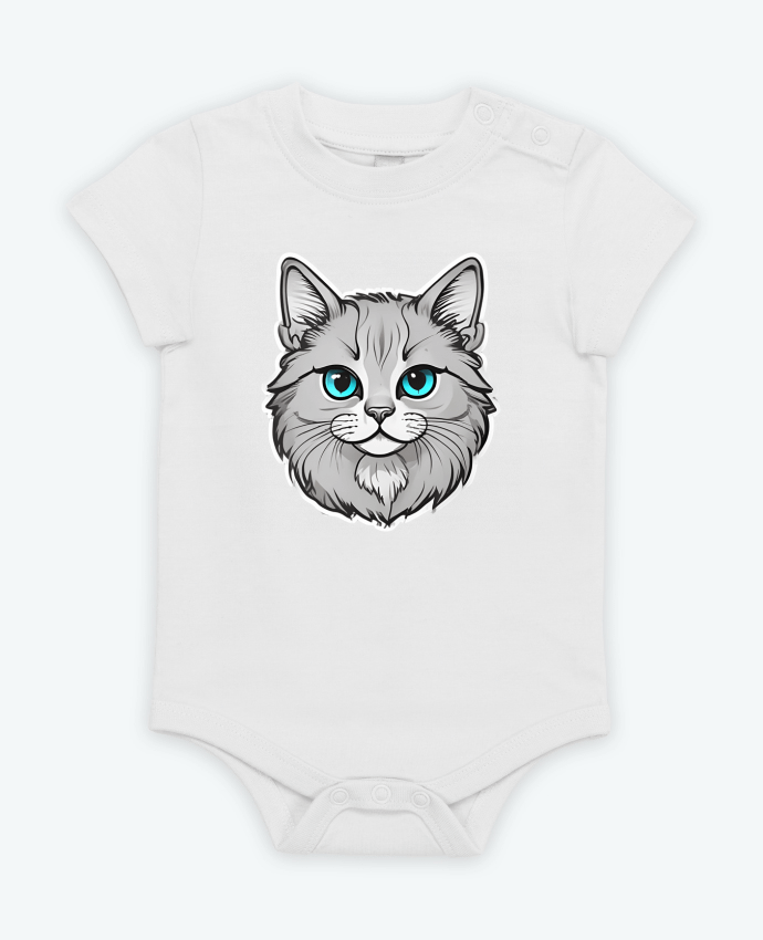 Body bébé Tete de chat par SG LXXXIII