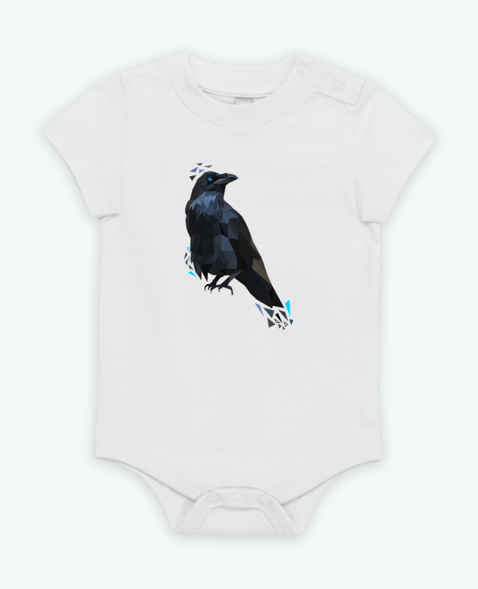 Body bébé Corbeau motif géométrique par MozKat Studio