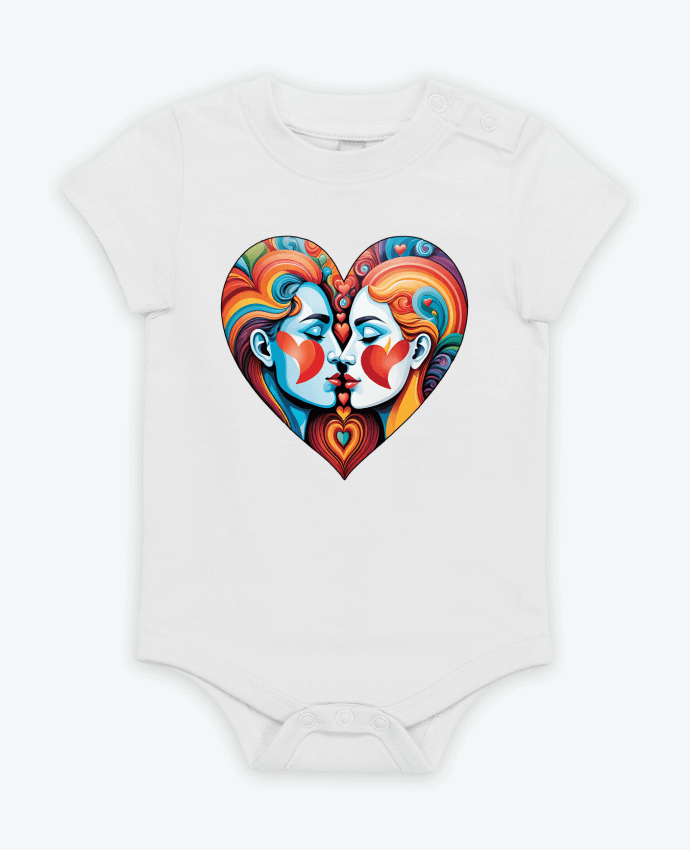 Body bébé MULTICOLOR HEART par 33designerarte