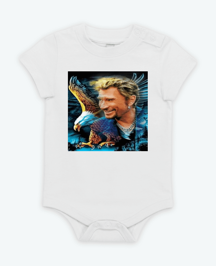 Body bébé Dessin de Johnny Hallyday par White Tiger 60