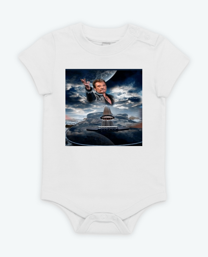 Body bébé Johnny Hallyday avec Guitare par White Tiger 60