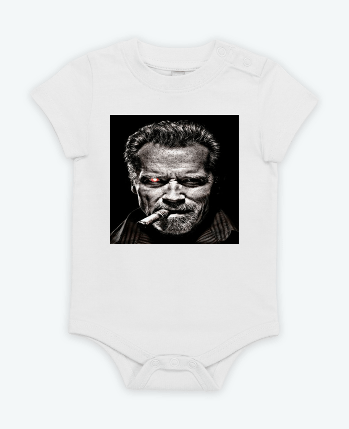 Body bébé Caricature d' Arnold Schwarzenegger par White Tiger 60
