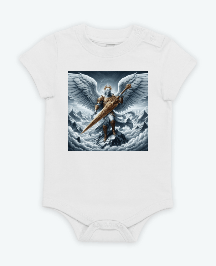 Body bébé Ange blanc et or par Fantasymaniac