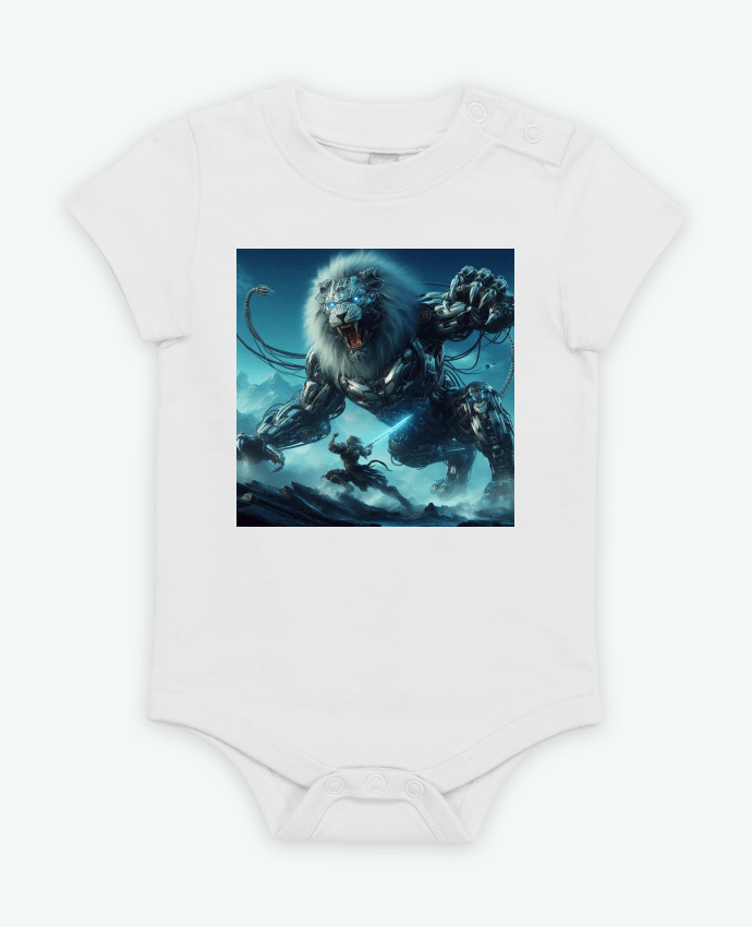 Body bébé Combat cyber lion par Fantasymaniac