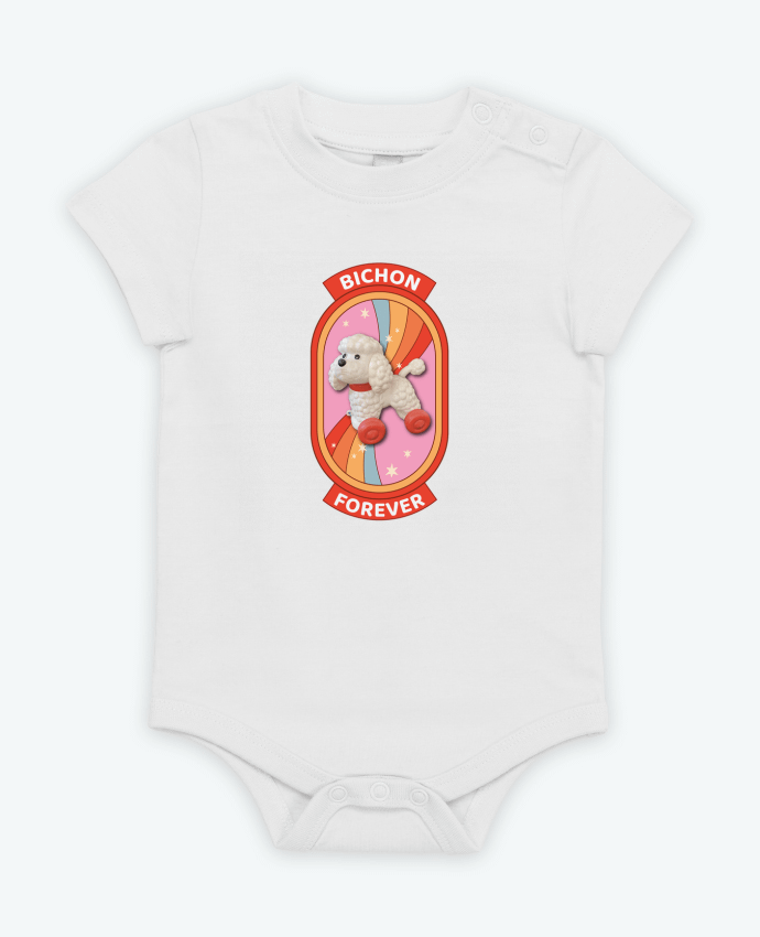 Body bébé Bichon forever Arc-en-ciel par Unik&moi